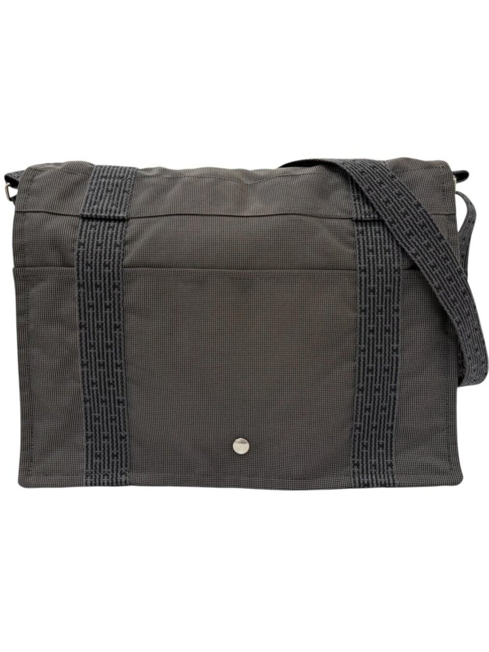 Hermes Her Line Besace MM Series Button Flap Messenger Bag Charcoal Gray